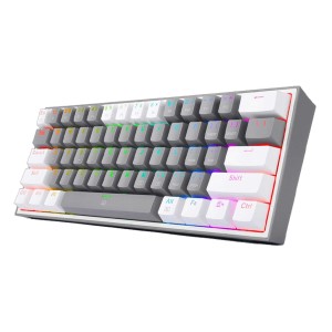 کیبورد گیمینگ مکانیکال با سیم ردراگون مدل  Fizz K617 GW RGB Gray